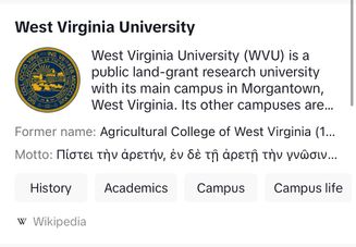 West Virginia University on TikTok's Wikipedia Feature